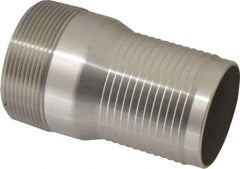 Campbell Fittings - 3" Pipe ID, Threaded Combination Nipple for Hoses - Stainless Steel - Caliber Tooling