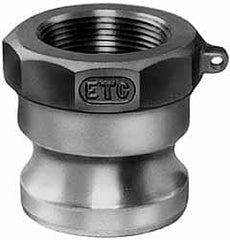 EVER-TITE Coupling Products - 5" Aluminum Cam & Groove Suction & Discharge Hose Male Adapter Female NPT Thread - Part A, 5" Thread, 75 Max psi - Caliber Tooling