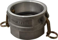 EVER-TITE Coupling Products - 4" Aluminum Cam & Groove Suction & Discharge Hose Female Coupler Female NPT Thread - Part D, 3" Thread, 100 Max psi - Caliber Tooling