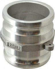 EVER-TITE Coupling Products - 4" Aluminum Cam & Groove Suction & Discharge Hose Spool Adapter - 4" Thread, 100 Max psi - Caliber Tooling