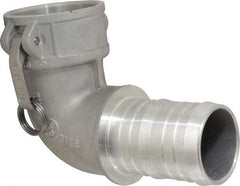 EVER-TITE Coupling Products - 3" Aluminum Cam & Groove Suction & Discharge Hose Female Coupler Hose Shank, 90° - Part C, 125 Max psi - Caliber Tooling