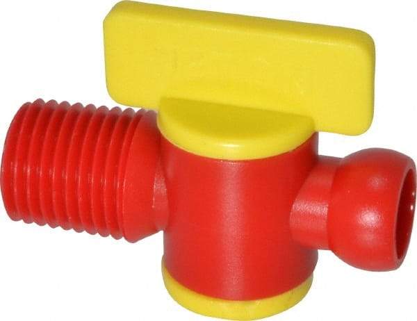 Value Collection - 2 Piece, 1/4" ID Coolant Hose NPT Valve - Male to Female Connection, POM Body, 1/4 NPT, Use with Snap Together Hose Systems - Caliber Tooling