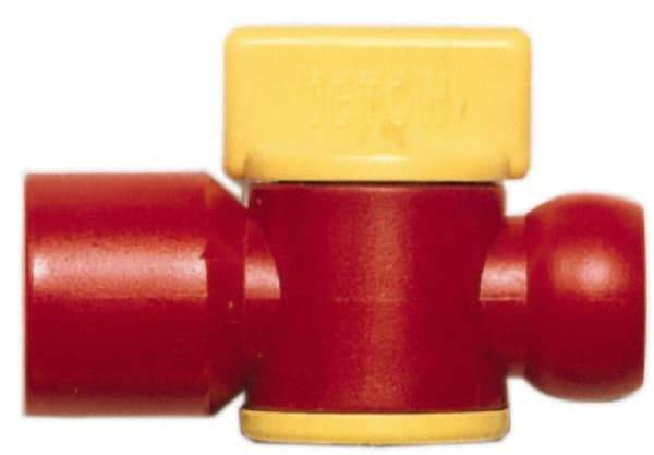 Value Collection - 2 Piece, 3/8" ID Coolant Hose BSPT Valve - Female to Female Connection, POM Body, 3/8 BSPT, Use with Snap Together Hose Systems - Caliber Tooling