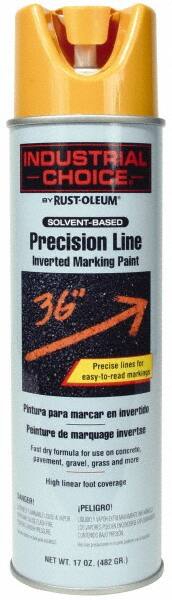 Rust-Oleum - 17 fl oz Yellow Marking Paint - 600' to 700' Coverage at 1" Wide, Solvent-Based Formula - Caliber Tooling