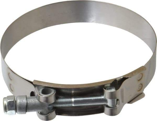 Campbell Fittings - 4" Hose, 3/4" Wide x 0.025" Thick, T-Bolt Band Clamp - Stainless Steel - Caliber Tooling