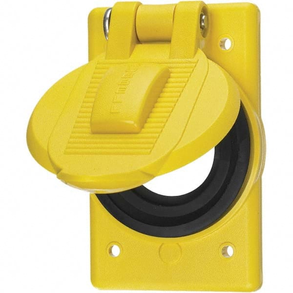 Hubbell Wiring Device-Kellems - Weatherproof Box Covers Cover Shape: Round Number of Holes in Outlet: 1 - Caliber Tooling