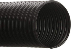 Hi-Tech Duravent - 5" ID, 50' Long, Thermoplastic Rubber Blower & Duct Hose - Black, 8" Bend Radius, 8 In/Hg, 6 Max psi, -65 to 275°F, Chemical Resistant - Caliber Tooling