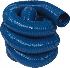 Hi-Tech Duravent - 5" ID, 25' Long, PVC Blower & Duct Hose - Blue, 6-3/4" Bend Radius, 14 In/Hg, 10 Max psi, -20 to 180°F, Abrasion and Chemical Resistant - Caliber Tooling