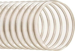 Hi-Tech Duravent - 12" ID, 50' Long, Polyurethane Blower & Duct Hose - Clear, 13-1/4" Bend Radius, 5 In/Hg, 7 Max psi, -65 to 200°F, Oil and Gas Resistant - Caliber Tooling