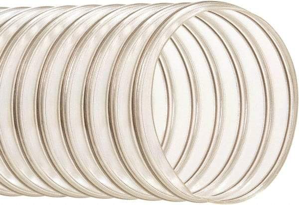 Hi-Tech Duravent - 7" ID, 50' Long, Polyurethane Blower & Duct Hose - Clear, 7-1/4" Bend Radius, 18 In/Hg, 12 Max psi, -65 to 200°F, Oil and Gas Resistant - Caliber Tooling