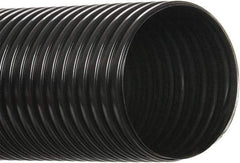 Hi-Tech Duravent - 1-1/4" ID, 50' Long, Polyethylene Blower & Duct Hose - Black, 2" Bend Radius, 18 In/Hg, 22 Max psi, -30 to 160°F, UV Resistant - Caliber Tooling