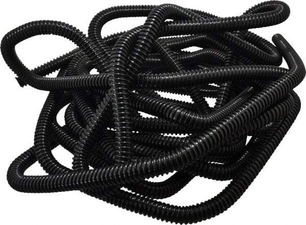 Hi-Tech Duravent - 3/4" ID, 25' Long, Polyethylene Blower & Duct Hose - Black, 1-1/2" Bend Radius, 26 In/Hg, 40 Max psi, -30 to 160°F, UV Resistant - Caliber Tooling