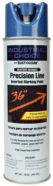 Rust-Oleum - 17 fl oz Blue Marking Paint - 600' to 700' Coverage at 1" Wide, Water-Based Formula - Caliber Tooling