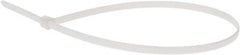 Thomas & Betts - 14.2" Long White Nylon Standard Cable Tie - 50 Lb Tensile Strength, 1.33mm Thick, 1" Max Bundle Diam - Caliber Tooling