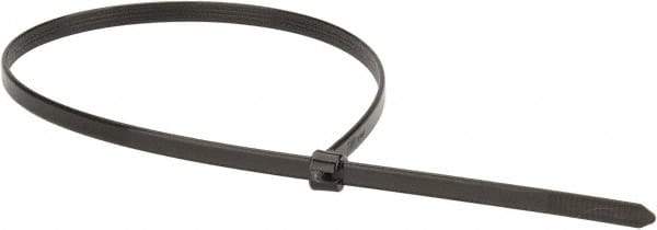 Thomas & Betts - 14.2" Long Black Polypropylene Standard Cable Tie - 30 Lb Tensile Strength, 1.19mm Thick, 2" Max Bundle Diam - Caliber Tooling