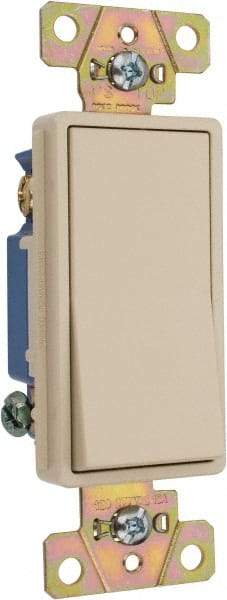 Pass & Seymour - 3 Pole, 120 to 277 VAC, 15 Amp, Specification Grade, Rocker, Wall and Dimmer Light Switch - 1.3 Inch Wide x 4.2 Inch High - Caliber Tooling