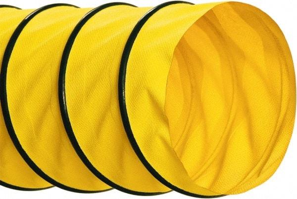 Hi-Tech Duravent - 4" ID, 25' Long, Polyester Blower & Duct Hose - Yellow, 2" Bend Radius, 28 In/Hg, 30 Max psi, -40 to 250°F - Caliber Tooling