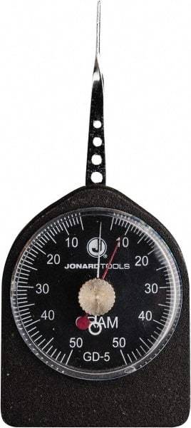 Jonard Tools - 0.33 Lb. Capacity, Mechanical Tension and Compression Force Gage - 1 gf Resolution, Aluminum Housing - Caliber Tooling