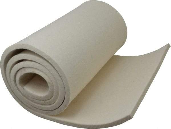 Made in USA - 3/8 Inch Thick x 60 Inch Wide x 12 Inch Long, Pressed Wool Felt Sheet - 6 Lbs/Square Yd., White, 500 psi - Caliber Tooling