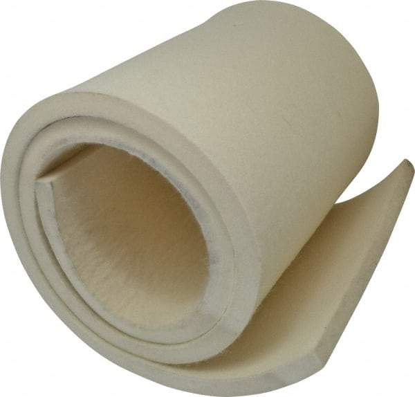 Made in USA - 5/8 Inch Thick x 60 Inch Wide x 12 Inch Long, Pressed Wool Felt Sheet - 10 Lbs/Square Yd., White, 500 psi - Caliber Tooling