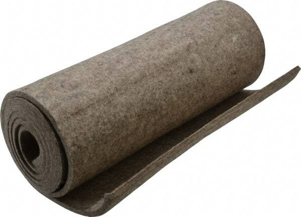 Made in USA - 1/4 Inch Thick x 60 Inch Wide x 12 Inch Long, Pressed Wool Felt Sheet - 4 Lbs/Square Yd., Gray, 400 psi - Caliber Tooling