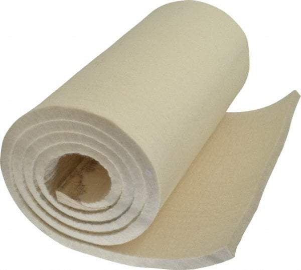 Made in USA - 1/2 Inch Thick x 66 Inch Wide x 12 Inch Long, Pressed Wool Felt Sheet - 6 Lbs/Square Yd., White, 400 psi - Caliber Tooling