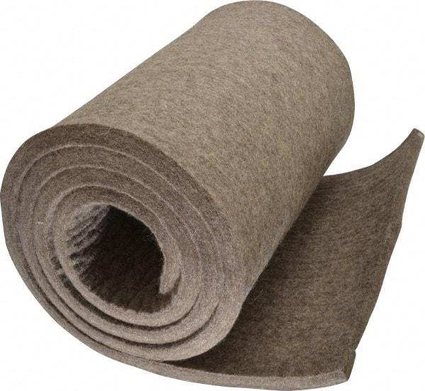 Made in USA - 1/2 Inch Thick x 72 Inch Wide x 12 Inch Long, Pressed Wool Felt Sheet - 6.1 Lbs/Square Yd., Gray, 250 psi - Caliber Tooling