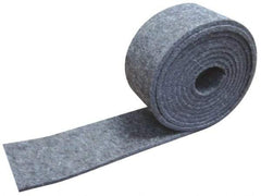 Made in USA - 1/4 Inch Thick x 1-1/2 Inch Wide x 10 Ft. Long, Felt Stripping - Gray, Plain Backing - Caliber Tooling