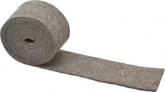 Made in USA - 1/8 Inch Thick x 2 Inch Wide x 5 Ft. Long, Felt Stripping - Gray, Plain Backing - Caliber Tooling