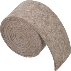 Made in USA - 1/8 Inch Thick x 2 Inch Wide x 5 Ft. Long, Felt Stripping - Gray, Plain Backing - Caliber Tooling