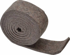 Made in USA - 1/4 Inch Thick x 2 Inch Wide x 5 Ft. Long, Felt Stripping - Gray, Plain Backing - Caliber Tooling