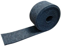 Made in USA - 1/4 Inch Thick x 1 Inch Wide x 5 Ft. Long, Felt Stripping - Gray, Plain Backing - Caliber Tooling