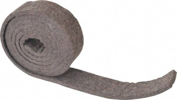 Made in USA - 1/4 Inch Thick x 1-1/2 Inch Wide x 5 Ft. Long, Felt Stripping - Gray, Plain Backing - Caliber Tooling