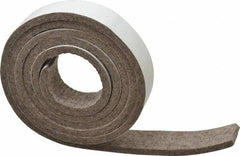 Made in USA - 1/4 Inch Thick x 1 Inch Wide x 5 Ft. Long, Felt Stripping - Gray, Adhesive Backing - Caliber Tooling