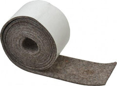 Made in USA - 1/8 Inch Thick x 2 Inch Wide x 5 Ft. Long, Felt Stripping - Gray, Adhesive Backing - Caliber Tooling