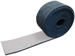 Made in USA - 1/4 Inch Thick x 1-1/2 Inch Wide x 5 Ft. Long, Felt Stripping - Gray, Adhesive Backing - Caliber Tooling