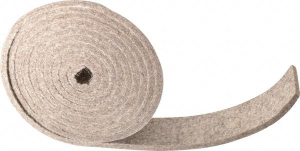 Made in USA - 1/4 Inch Thick x 2 Inch Wide x 10 Ft. Long, Felt Stripping - Gray, Adhesive Backing - Caliber Tooling