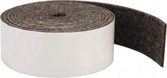 Made in USA - 1/8 Inch Thick x 1-1/2 Inch Wide x 10 Ft. Long, Felt Stripping - Gray, Adhesive Backing - Caliber Tooling