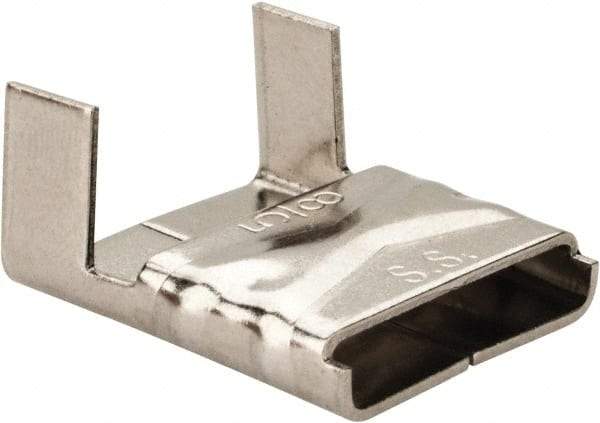 Made in USA - Grade 200 to 300, Stainless Steel Banding Strap Buckle - 5/8" Wide - Caliber Tooling