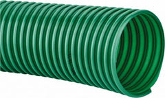 Continental ContiTech - 6" ID, 5 Hg Vac Rating, PVC Vacuum & Duct Hose - 100' Long, Metallic Green, 10" Bend Radius, 15 to 150°F - Caliber Tooling