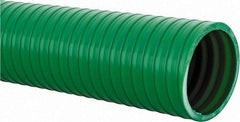 Continental ContiTech - 15 to 150°F, 2" Inside x 2.31" Outside Diam, PVC Liquid Suction & Discharge Hose - Green, 100' Long, 79 psi Working Pressure - Caliber Tooling