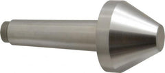 Riten - 2-3/4" Head Diam, Hardened Tool Steel Bull Nose Point Solid Dead Center - 4MT Morse Taper, 2-3/4" Point Diam, 1.508" Point Length, 2-15/16" OAL - Caliber Tooling