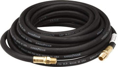 Continental ContiTech - 1/4" ID x 1/2" OD 25' Long Multipurpose Air Hose - MNPT x MNPT Ends, 200 Working psi, -40 to 190°F, 1/4" Fitting, Black - Caliber Tooling