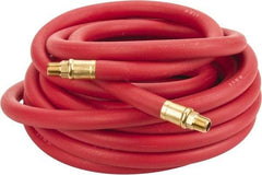 Continental ContiTech - 3/8" ID x 0.7" OD 25' Long Multipurpose Air Hose - MNPT x MNPT Ends, 250 Working psi, -40 to 190°F, 1/4" Fitting, Red - Caliber Tooling