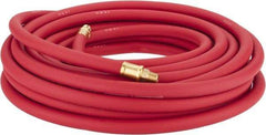 Continental ContiTech - 3/8" ID x 0.7" OD 50' Long Multipurpose Air Hose - MNPT x MNPT Ends, 250 Working psi, -40 to 190°F, 1/4" Fitting, Red - Caliber Tooling