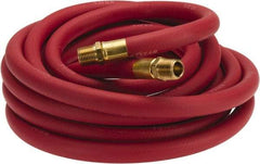 Continental ContiTech - 1/2" ID x 0.838" OD 25' Long Multipurpose Air Hose - MNPT x MNPT Ends, 250 Working psi, -40 to 190°F, 1/2" Fitting, Red - Caliber Tooling