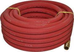 Continental ContiTech - 1/2" ID x 0.838" OD 50' Long Multipurpose Air Hose - MNPT x MNPT Ends, 250 Working psi, -40 to 190°F, 1/2" Fitting, Red - Caliber Tooling