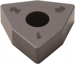 Seco - WNMA332 Grade CBN300 PCBN Turning Insert - Uncoated, 80° Trigon, 3/8" Inscr Circle, 3/16" Thick, 1/32" Corner Radius - Caliber Tooling