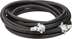 Continental ContiTech - 25' Long, 1/2" Fitting, Male NPT Fitting, -40 to 450°F, Synthetic Rubber High Temp & High Pressure Hose - 1/2" Inside x 1-1/16" Outside Diam, Black, 250 psi - Caliber Tooling