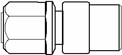 NewAge Industries - 3/8" Tube OD, PFA PTFE Plastic Compression Tube Female Connector - 1/2 NPT Pipe, 500°F Max, 1/2 Thread - Caliber Tooling